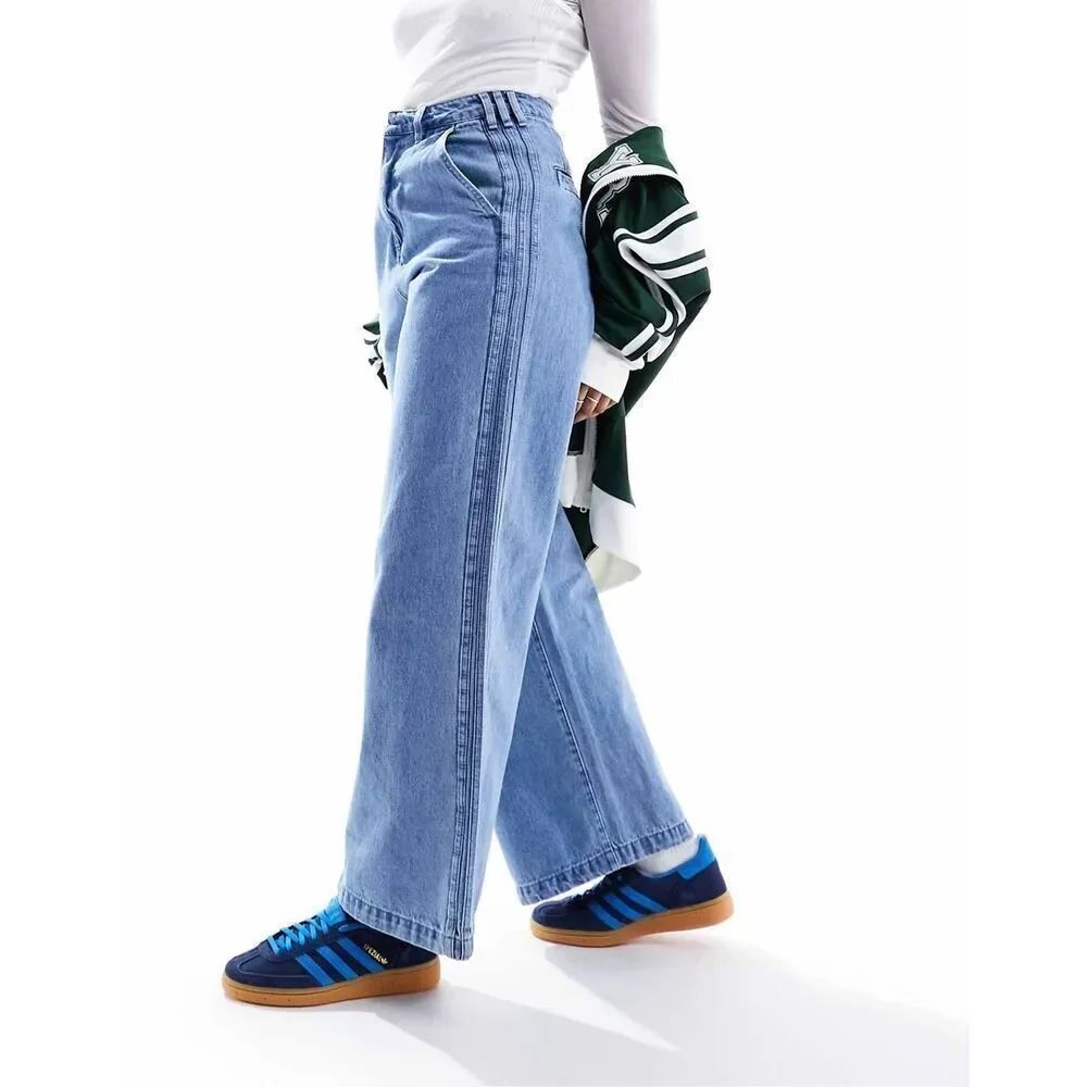 adidas Originals x Ksenia Schnaider three stripe jeans 100% cotton size 32